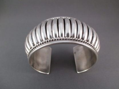 Wider Sterling Silver Cuff Bracelet by artist Tom Charlie