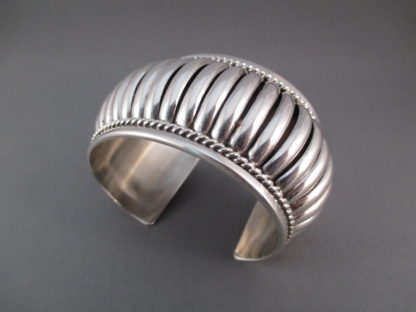 Wider Sterling Silver Cuff Bracelet by artist Tom Charlie