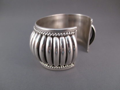 Wider Sterling Silver Cuff Bracelet by artist Tom Charlie