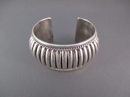 Wider Sterling Silver Cuff Bracelet by artist Tom Charlie