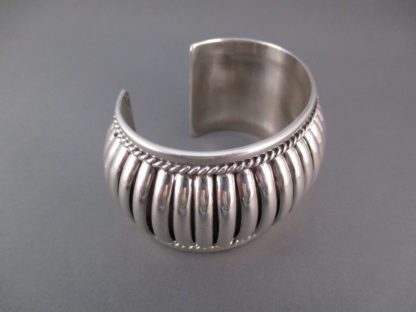 Wider Sterling Silver Cuff Bracelet by artist Tom Charlie