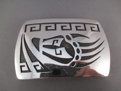 Bear Claw Belt Buckle by Joe Josytewa (Hopi)