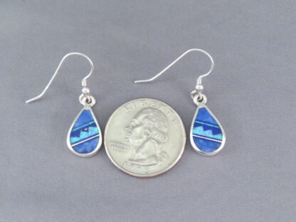 Multi-Stone Inlay Earrings with Lapis & Opal