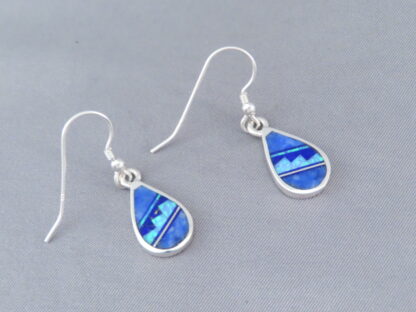 Multi-Stone Inlay Earrings with Lapis & Opal