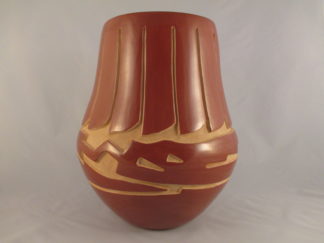 Santa Clara Pottery - Large Red Pottery Jar with Avanyu by Santa Clara Pueblo Indian Pottery Artist, Vickie Martinez-Tafoya $1,590-