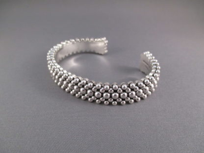 Sterling Silver Cuff Bracelet by Artie Yellowhorse (tiny dots)