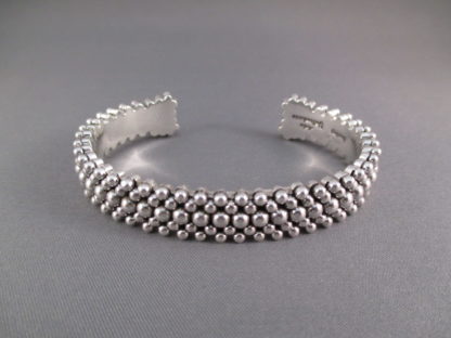 Sterling Silver Cuff Bracelet by Artie Yellowhorse (tiny dots)