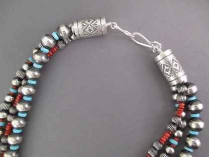 Coral & Kingman Turquoise Necklace by LaRose Ganadonegro