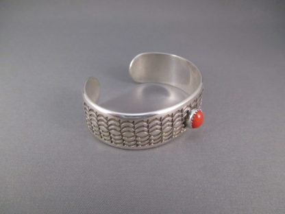 Norbert Peshlakai Coral Cuff Bracelet