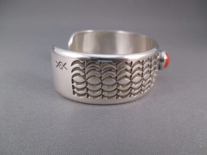 Norbert Peshlakai Coral Cuff Bracelet