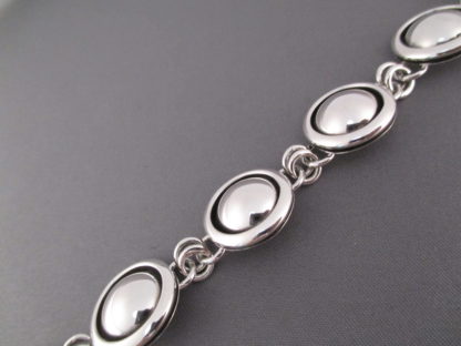 Sterling Silver Link Bracelet by Artie Yellowhorse (with ‘Domes’)