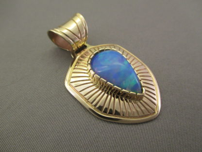 Opal Pendant in 14kt Gold by Jake Livingston