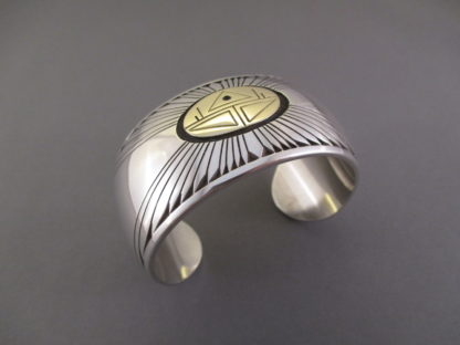 Kee Nez Sterling Silver & 14kt Gold Cuff Bracelet