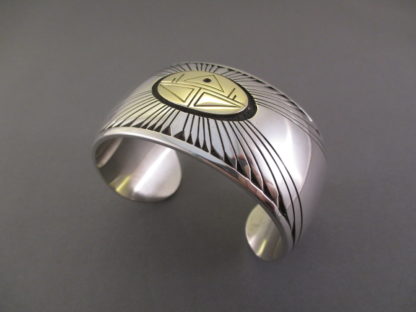 Kee Nez Sterling Silver & 14kt Gold Cuff Bracelet