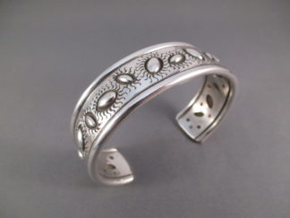 Sterling Silver Cuff Bracelet by Navajo jewelry artist, Cody Sanderson $495-