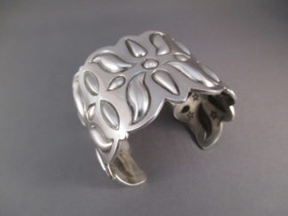 Wide Sterling Silver Cuff Bracelet by Navajo jewelry artist, Cody Sanderson $895-