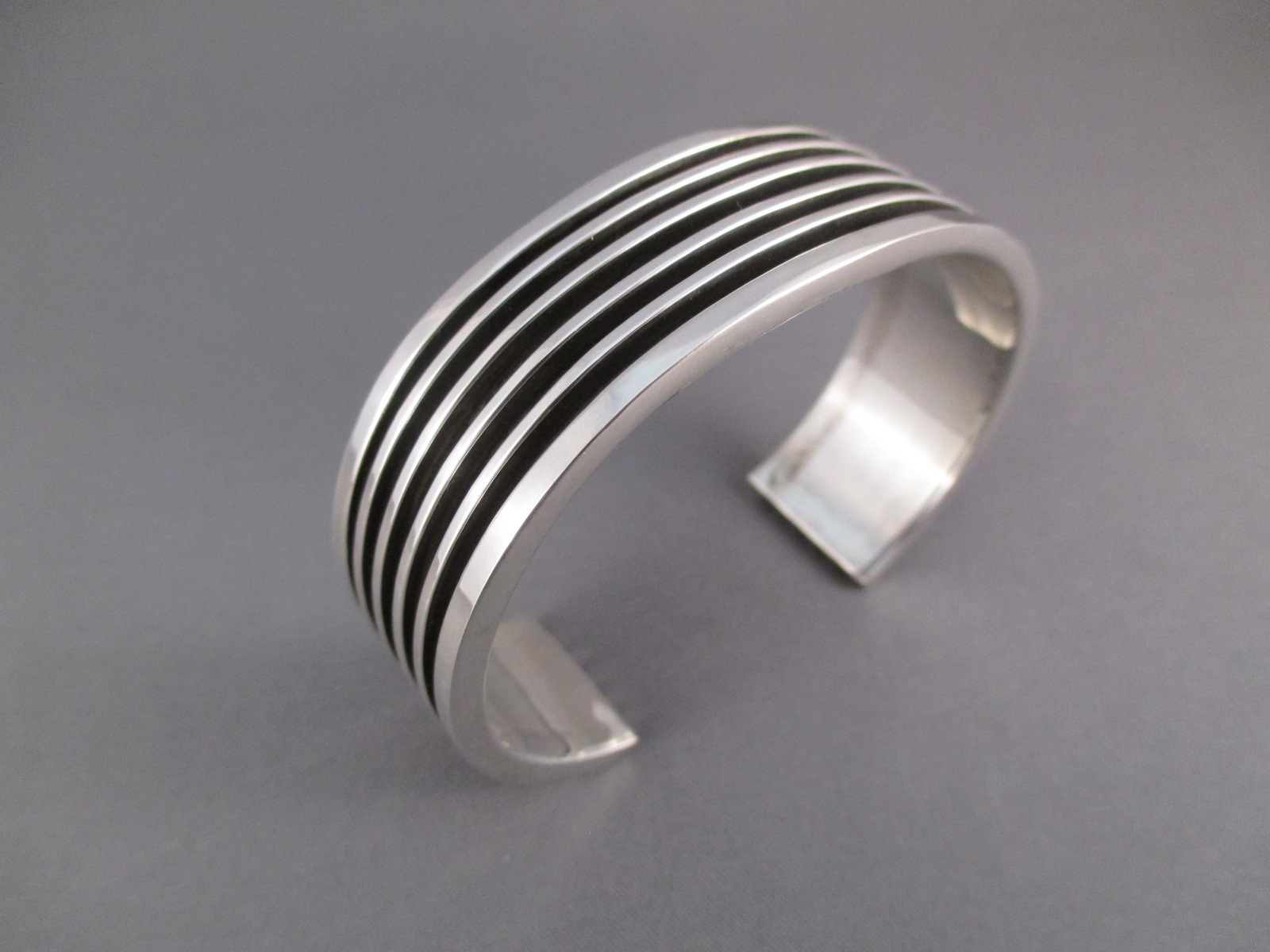 Sterling Silver Cuff Bracelet by Native American Navajo Indian jewelry ...