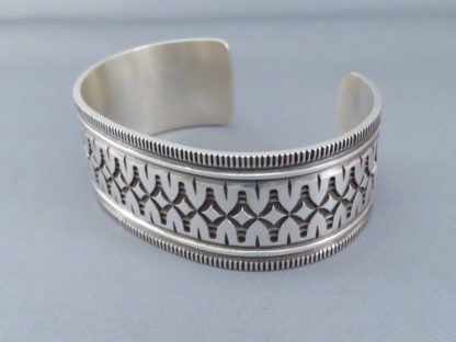 Large Sterling Silver Cuff Bracelet by Leonard Gene