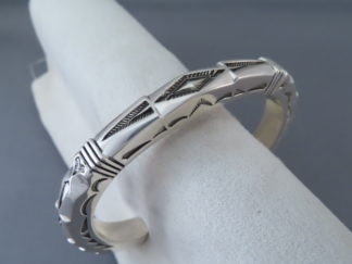 Large HEAVY Sterling Silver Bracelet Cuff by Native American (Navajo) Jewelry Artist, Jennifer Curtis $1,650- FOR SALE