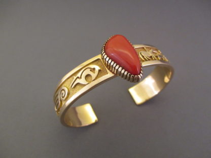 Coral & Gold Bracelet by Robert Taylor