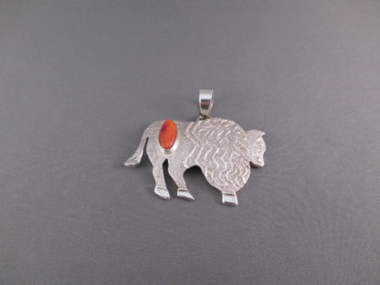 Sterling Silver Bison Pendant by Jack Tom