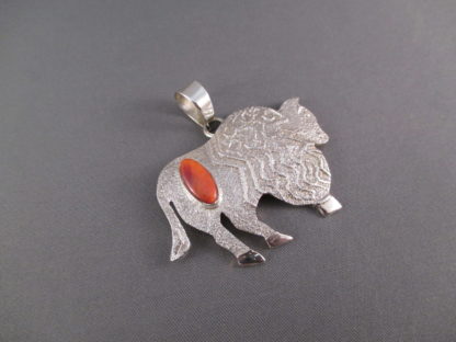 Sterling Silver Bison Pendant by Jack Tom