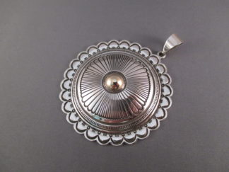 Sterling Silver & 14kt Gold Pendant by Navajo jewelry artist, Ron Bedonie $725-