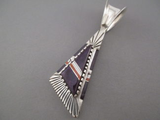 Sugilite Pendant by Native American Navajo Indian jewelry artist, Leo Yazzie FOR SALE $995-