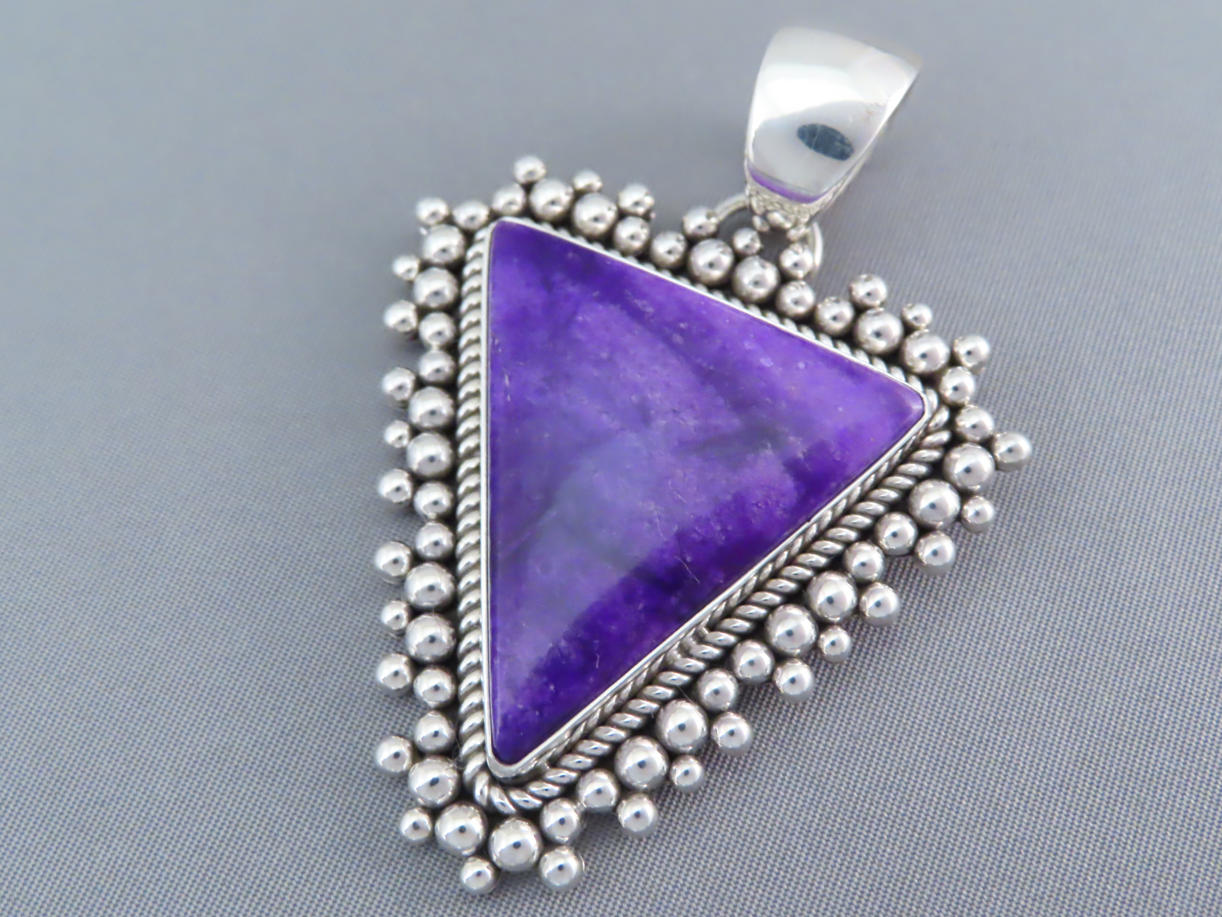 Larger Sugilite Pendant by Artie Yellowhorse