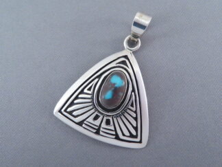 Smaller Bisbee Turquoise Pendant by Steven J. Begay