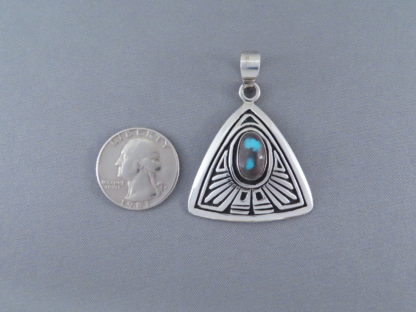 Smaller Bisbee Turquoise Pendant by Steven J. Begay