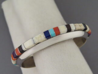 Inlaid Bracelet Cuff with Ivory & Turquoise by Native American (Navajo) jewelry artist, Wes Willie $1,100- FOR SALE