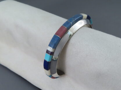 Lapis Inlay Cuff Bracelet by Wes Willie