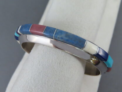 Lapis Inlay Cuff Bracelet by Wes Willie