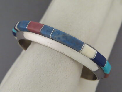 Lapis Inlay Cuff Bracelet by Wes Willie