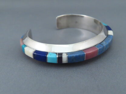 Lapis Inlay Cuff Bracelet by Wes Willie