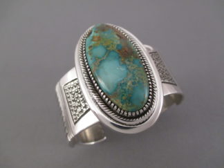 Darling Darlene Turquoise Bracelet by Native American Jewelry artist, Leonard Nez FOR SALE $1,295-