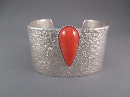 Darryl Dean Begay Cuff Bracelet with Coral