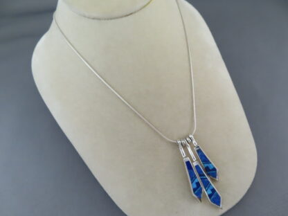 Opal & Lapis Inlay Pendant Necklace