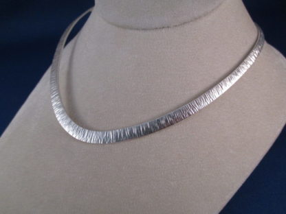 Hammered Sterling Silver Collar Necklace by Al Joe
