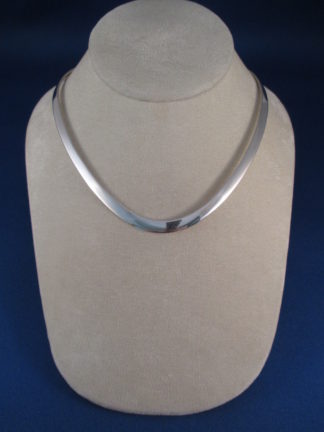 Sterling Silver Collar Necklace by Native American Navajo Indian jewelry artist, Al Joe $465-