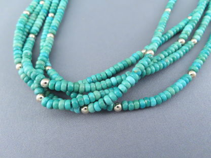 Gold & Emerald Valley Turquoise Necklace by Desiree Yellowhorse