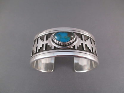 Sterling Silver & Bisbee Turquoise Cuff Bracelet by Andrew McCabe