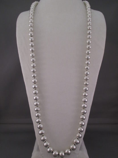 Sterling Silver ‘Navajo Pearls’ Necklace (36″)