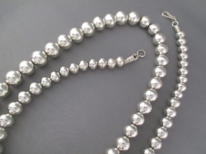 Sterling Silver ‘Navajo Pearls’ Necklace (36″)