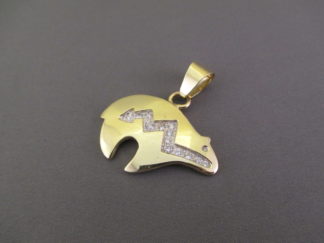 14kt Gold 'Bear' Pendant with Diamonds by Native American jewelry artist, Dina Huntinghorse $2,395-
