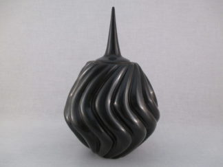 Lidded Melon Pot - Santa Clara Pueblo Pottery by Christopher Youngblood Cutler $4,800-