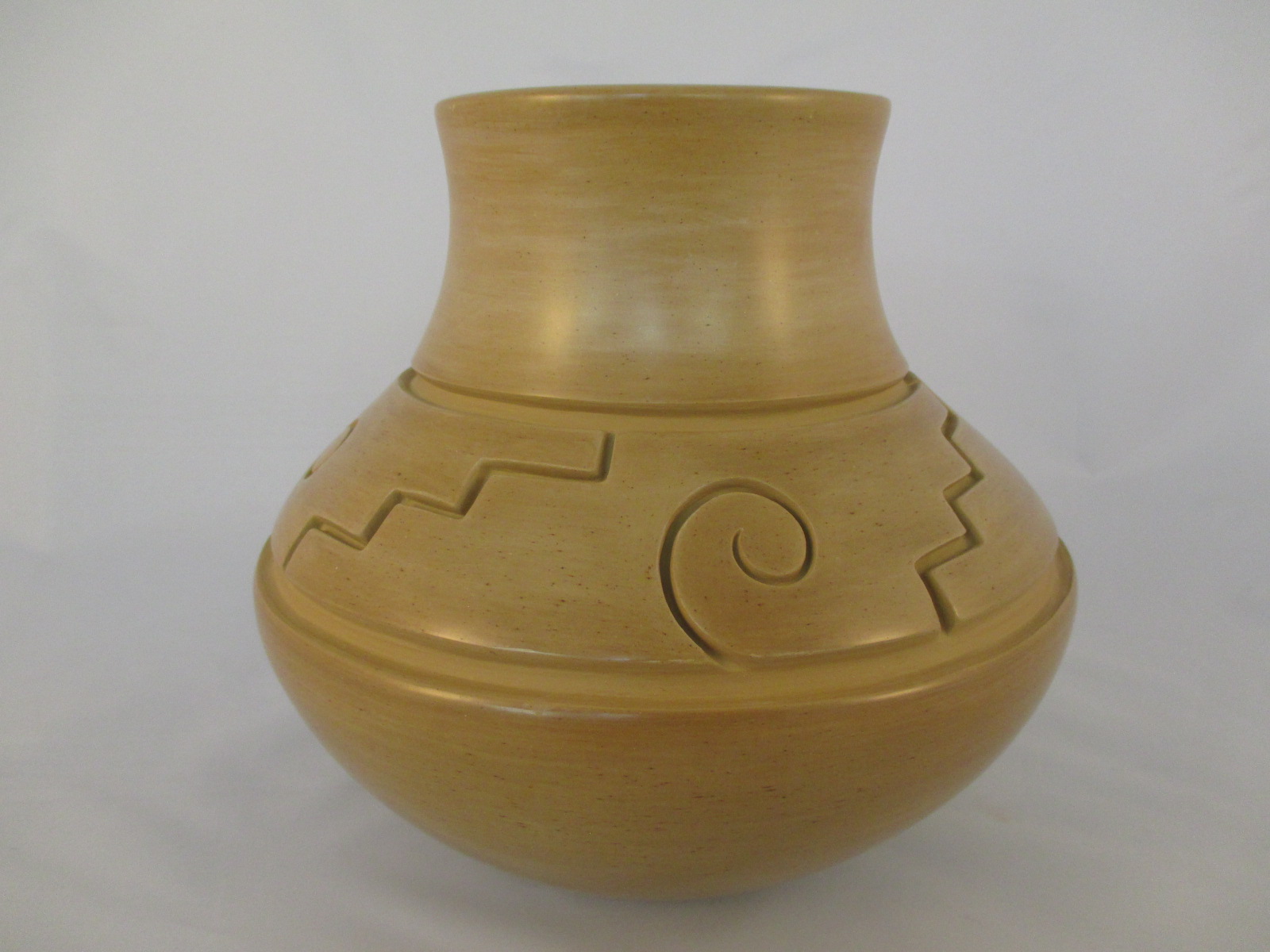 Carved Native American Pottery Jar by Santa Clara Pueblo potter, Toni Roller $3,800-