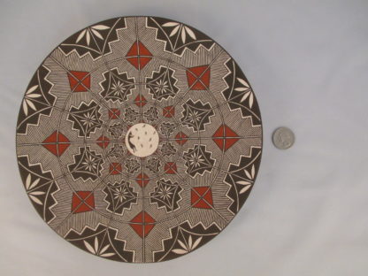 Kokopelli Design Acoma Pottery Plate by Daniel Lucario