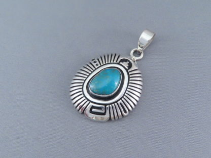 Pendant with Bisbee Turquoise by Steven J. Begay